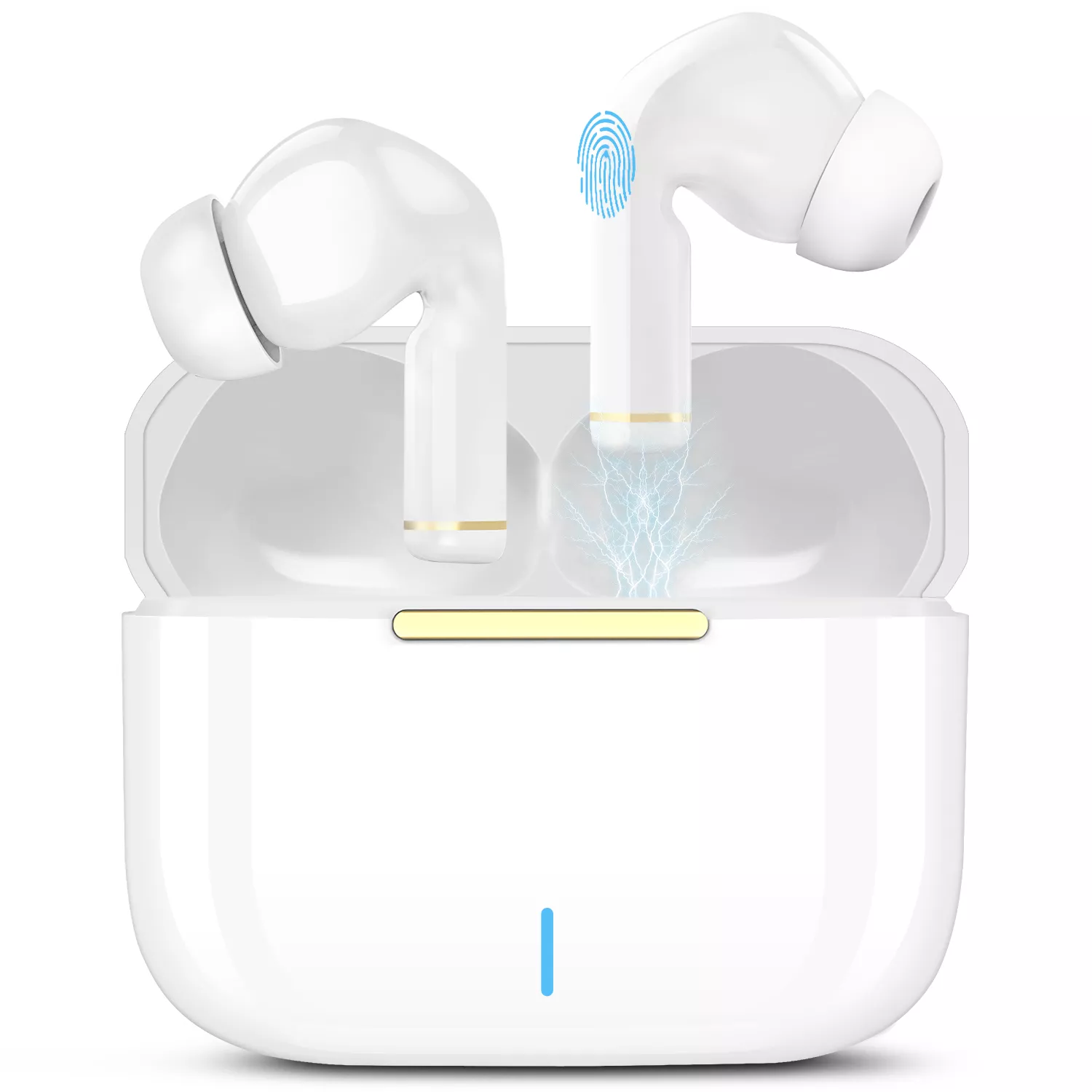 B51 TWS Earphones, True Wireless Earbuds with Wireless Charger, In Ear Detection