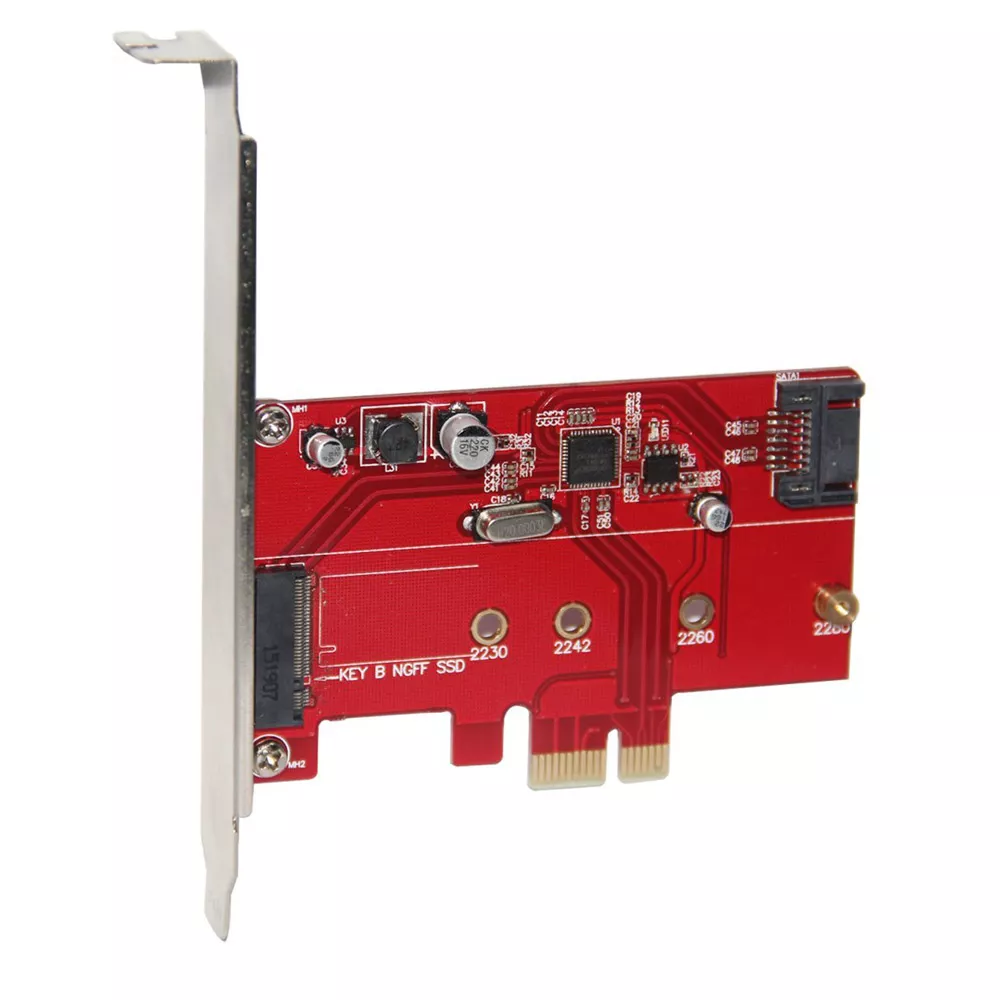 M.2 NGFF B-M Key SSD SATA 3 HDD to PCI-e Express Controller Adapter Card_ASM1061